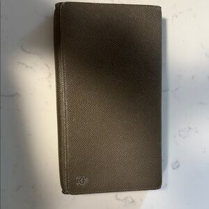 Grayish Dunhill Leather Wallet with inserts Unisex